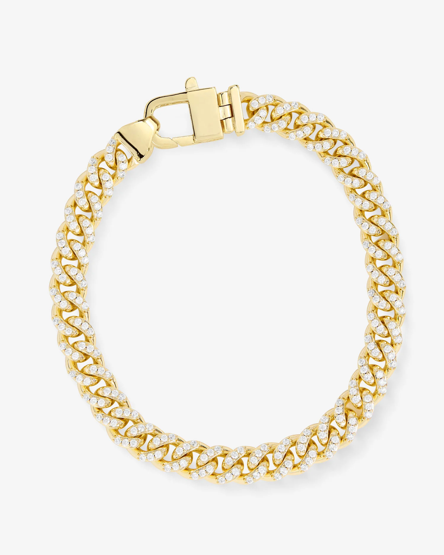 Pavé Julian Cuban Chain Bracelet 6.8mm