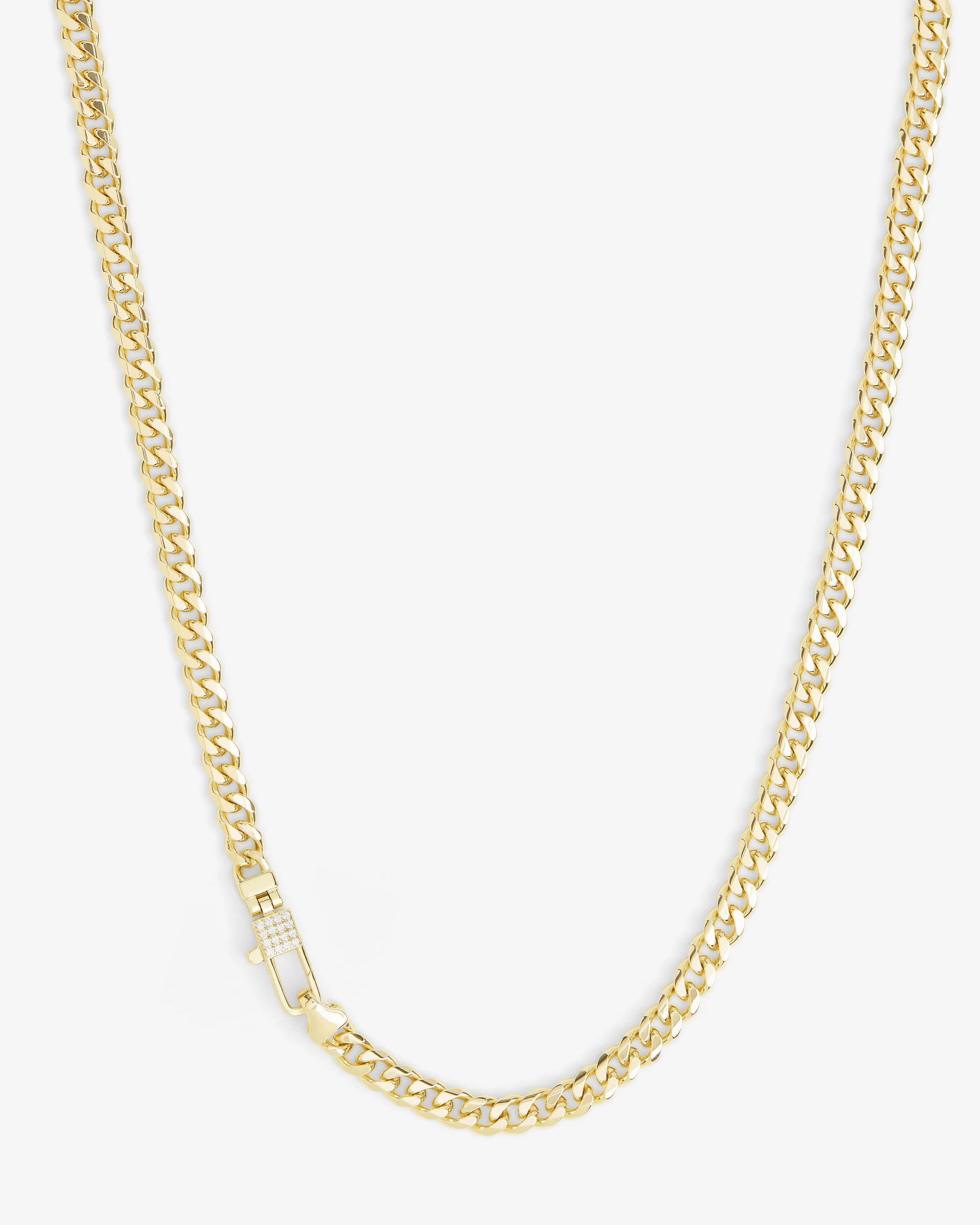 Julian Pavé Lock Necklace 5mm